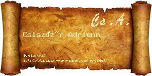Csiszár Adrienn névjegykártya