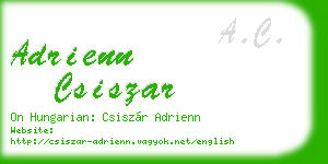 adrienn csiszar business card